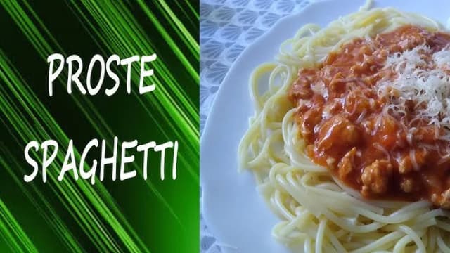 Prosty przepis na spaghetti z sosem pomidorowym i mięsem mielonym Prosty przepis na spaghetti z sosem pomidorowym i mięsem mielonym